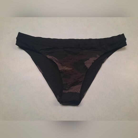 Athleta Black Camo Print Swim Bottoms M - Picture 1 of 3